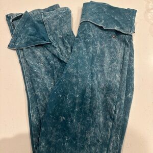 VS Pink fold over waist split flare leggings